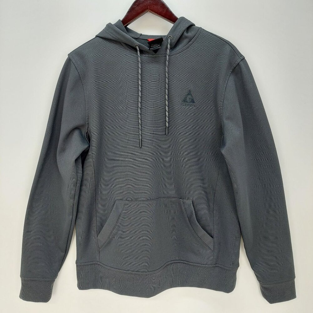 Gerry Men's M Hoodie - Cozy Gray Pullover With Kangaroo Pocket & Drawstring Hood